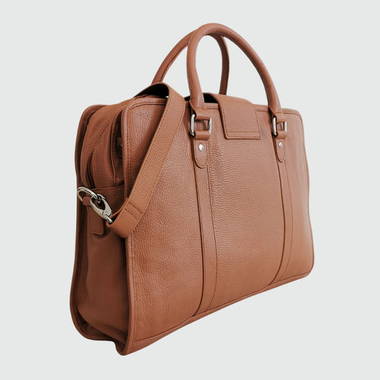 Mallette en cuir brun — vue 2