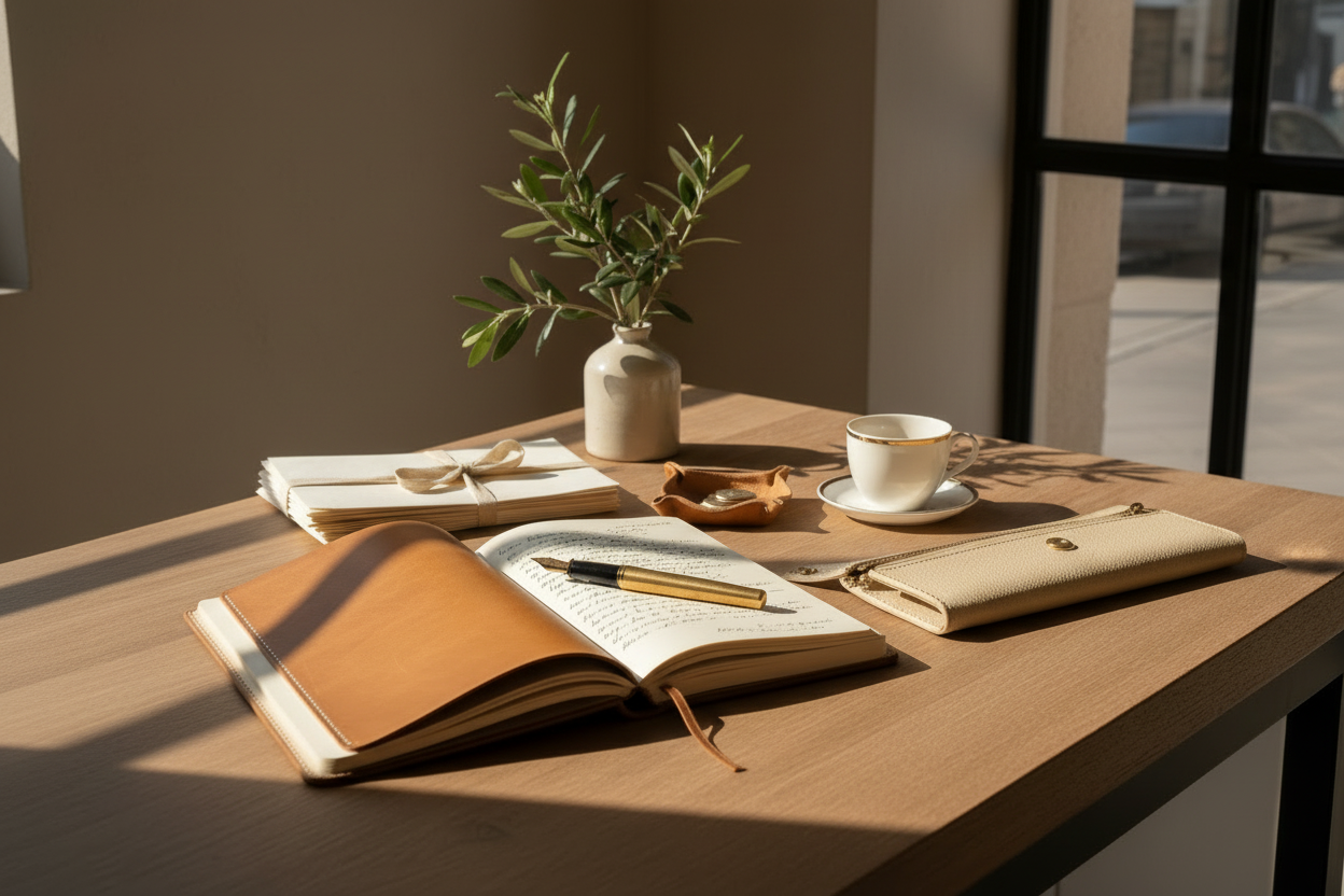 lifestyle-inverseeMise en scène lifestyle inversée — papeterie artisanale
