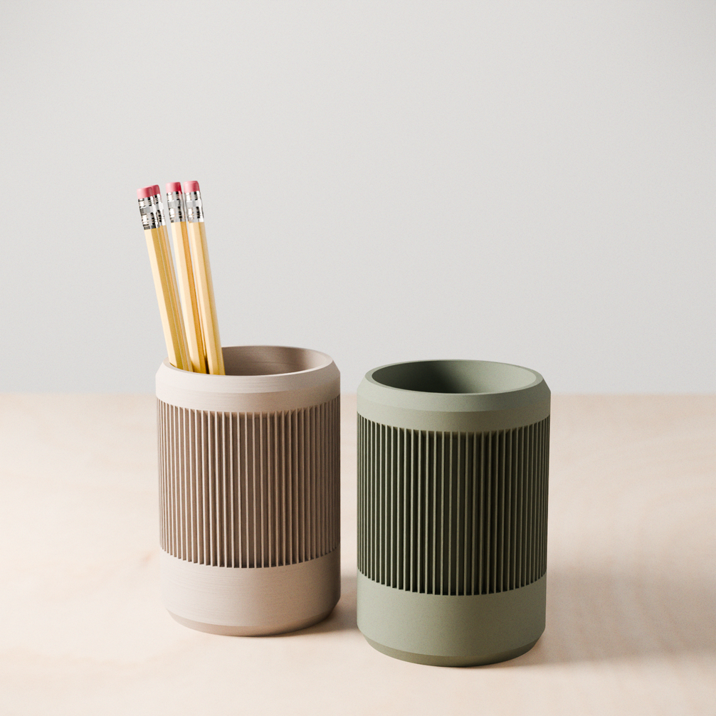 Porte-crayon Stream au design côtelé — vue 1