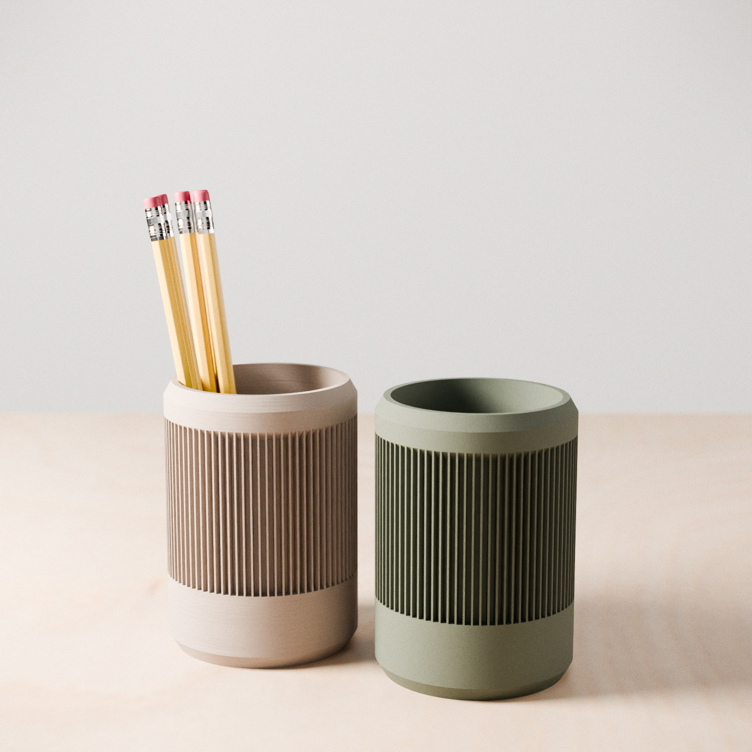 Porte-crayon Stream au design côtelé — vue 1