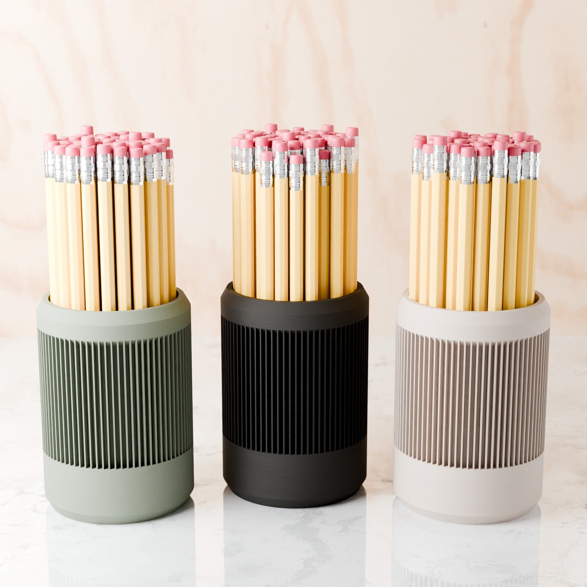 Porte-crayon Stream au design côtelé — vue 2
