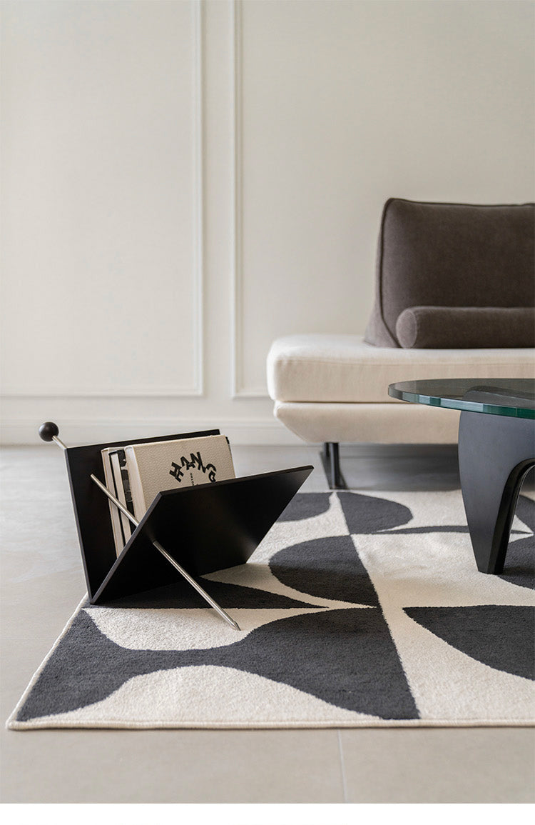 Porte-revue en bois de cerisier et acier au design Mid-Century moderne — vue 3