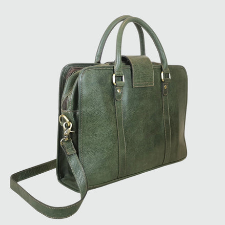 Sacoche pour ordinateur portable en vert olive — vue 2