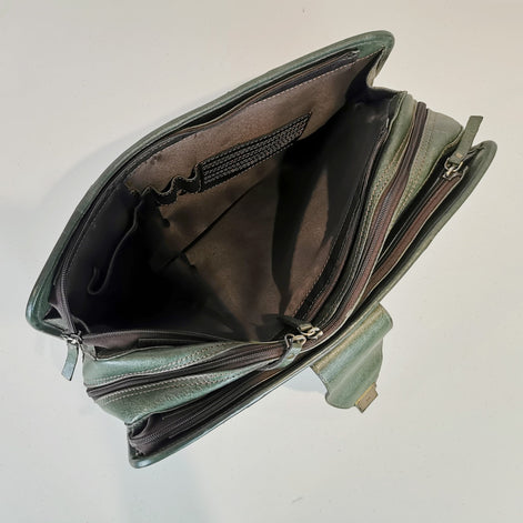 Sacoche pour ordinateur portable en vert olive — vue 3