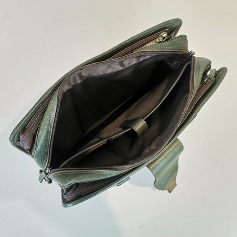 Sacoche pour ordinateur portable en vert olive — vue 4