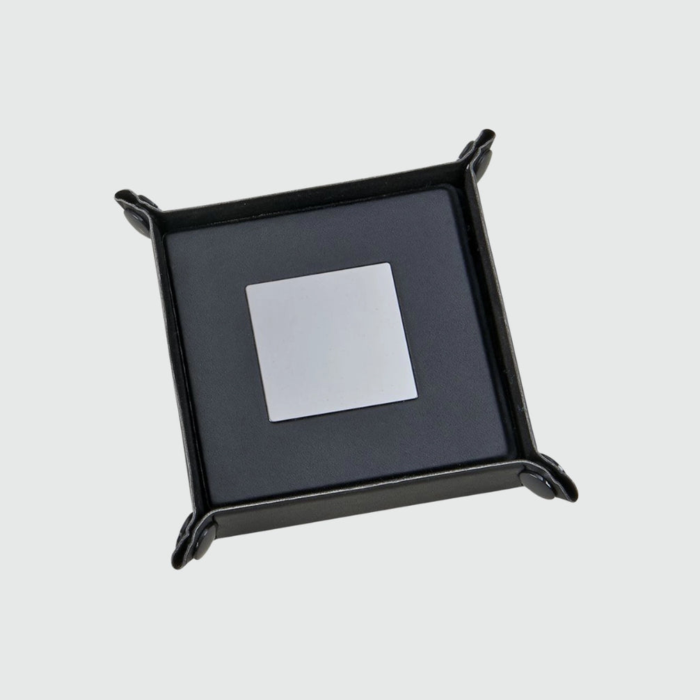 Ensemble de 5 sous-verres en similicuir noir — vue 1