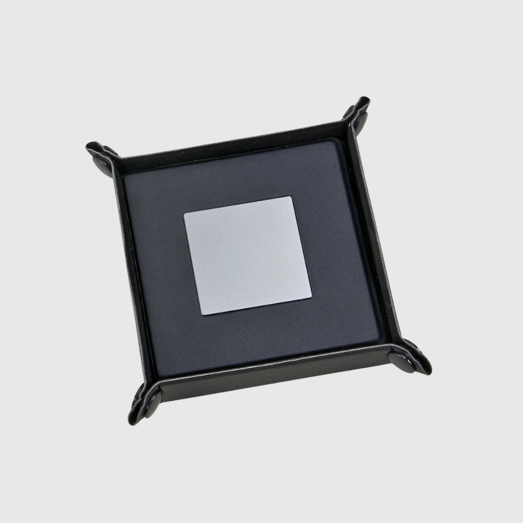 Ensemble de 5 sous-verres en similicuir noir — vue 1